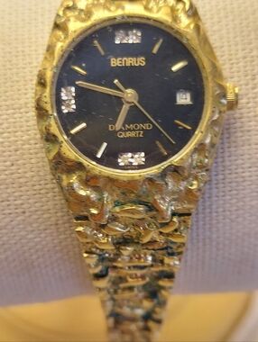 Benrus Goldtone Nugget Watch